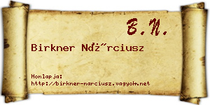 Birkner Nárciusz névjegykártya